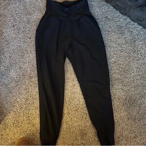 Sleek Black High-Rise Joggers